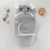 Baby-Kuschelnest Elefant, flache Nähte und weiches Material, Baby-Pyjama zum Einkuscheln, Vorderansicht