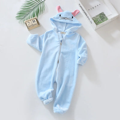 Baby-Schlafanzug Hase Himmelblau