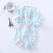 Baby-Schlafanzug mit Reißverschluss, flache Nähte und weiches Material, Baby-Pyjama zum Einkuscheln, Vorderansicht