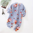 Baby-Schlafanzug Naschmotiv, flache Nähte und weiches Material, Baby-Pyjama zum Einkuscheln, Vorderansicht