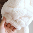 Bademantel Kuschel mit Kapuze, weiches Fleece, kuscheliger Bademantel zum Einkuscheln, Rückansicht