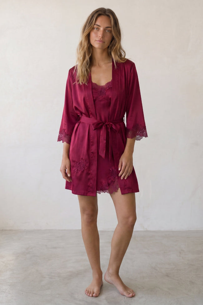 Negligé-Kimono Damen, Negligé-Kimono für Damen für Damen, weich und warm für gemütliche Stunden zu Hause