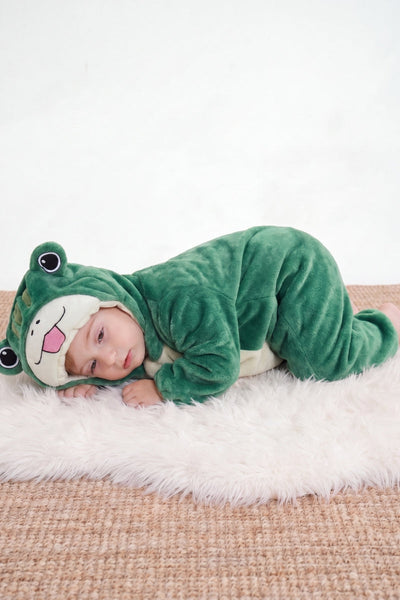 Einteiler Schlafanzug Baby Frosch