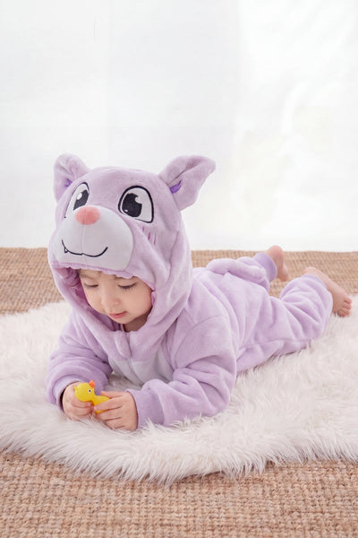 Einteiler Schlafanzug Baby mit Ohrenkapuze