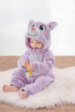 Einteiler Schlafanzug Baby mit Ohrenkapuze, Kapuze und weiches Material, einteiliger Schlafanzug für Kinder, Rückansicht