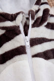 Einteiler Schlafanzug Baby Zebra, Kapuze und weiches Material, einteiliger Schlafanzug für Kinder, Rückansicht