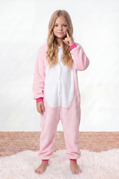 Einteiler Schlafanzug Kinder Einhorn Rosa