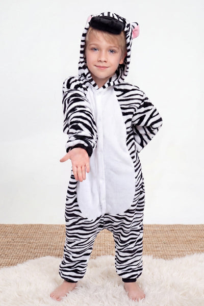 Einteiler Schlafanzug Kinder Zebra
