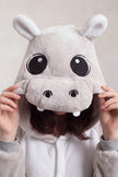 Einteiler Schlafanzug Tier Koala, Kapuze und durchgehender Reißverschluss, einteiliger Schlafanzug für Damen und Herren, Rückansicht