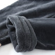 Fleece-Schlafanzug Dunkelgrau Herren, flauschiges Fleece, Fleece-Pyjama für Herren zum Einkuscheln, Rückansicht