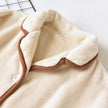 Fleece-Schlafanzug Winter Ecru, flauschiges Fleece, Fleece-Pyjama für Damen zum Einkuscheln, Rückansicht