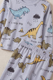 Kinder-Schlafanzug Dinosaurier Jungen, flache Nähte, Kinder-Pyjama für Jungen zum Einkuscheln, Detailansicht der Verarbeitung