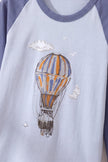 Kinder-Schlafanzug Heißluftballon Jungen, flache Nähte, Kinder-Pyjama für Jungen zum Einkuscheln, Rückansicht