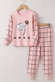 Kinder-Schlafanzug Kätzchen Mädchen, flache Nähte, Kinder-Pyjama für Mädchen zum Einkuscheln, Rückansicht