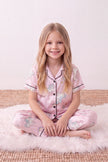 Kinder-Schlafanzug Kawaii Mädchen, flache Nähte, Kinder-Pyjama für Mädchen zum Einkuscheln, Detailansicht der Verarbeitung