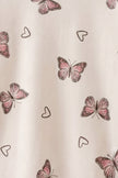 Kinder-Schlafanzug Schmetterling Mädchen, flache Nähte, Kinder-Pyjama für Mädchen zum Einkuscheln, Rückansicht