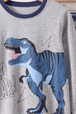 Kinder-Schlafanzug T-Rex Jungen, flache Nähte, Kinder-Pyjama für Jungen zum Einkuscheln, Rückansicht