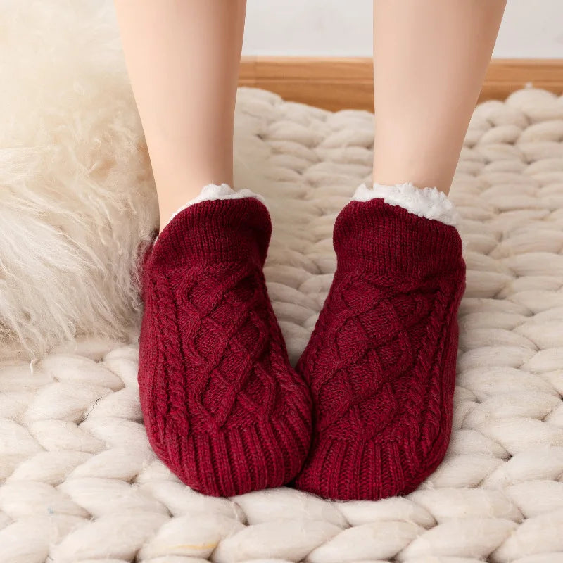 Kuschelsocken Bouclé, flauschiges Material, warme Kuschelsocken zum Einkuscheln, Vorderansicht