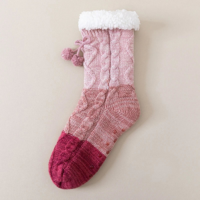 Kuschelsocken Ganz Weich, flauschiges Material, warme Kuschelsocken zum Einkuscheln, Rückansicht