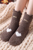 Kuschelsocken Herz, flauschiges Material, warme Kuschelsocken zum Einkuscheln, Vorderansicht