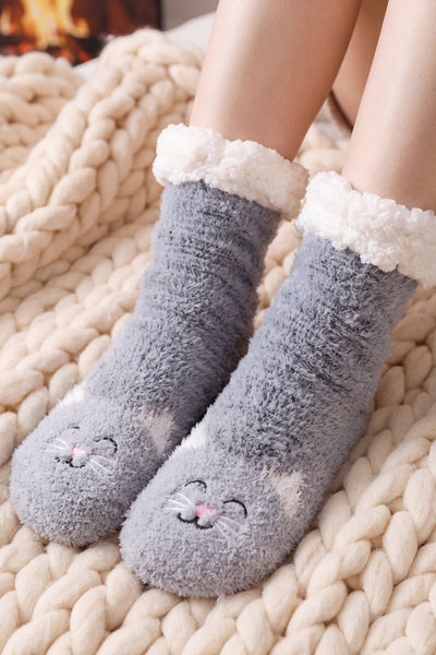 Kuschelsocken Plüsch Katze