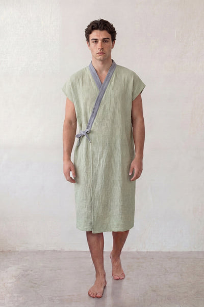 Morgenmantel Baumwolle Sommer Herren