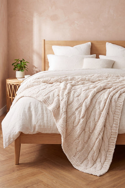 Flauschdecke Creme