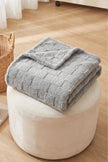 Wohndecke Graublau, flauschige Wohndecke aus Kuschelfleece, warm und weich für gemütliche Abende auf dem Sofa