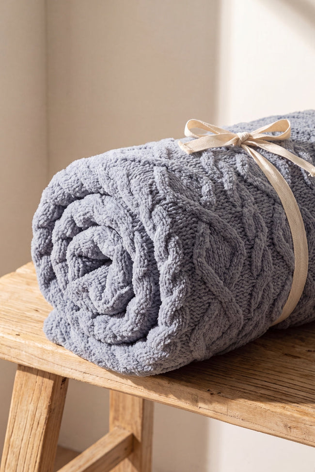 Fleecedecke Grau, flauschige Fleecedecke aus Kuschelfleece, warm und weich für gemütliche Abende auf dem Sofa
