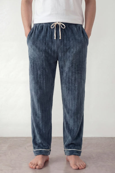 Schlafhose Flausch Denim Herren