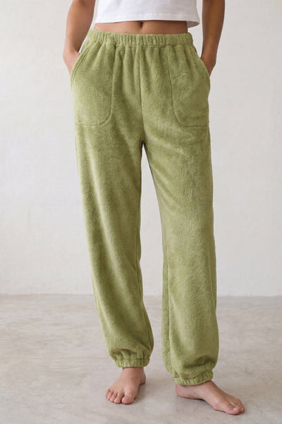 Schlafhose Fleece Khaki